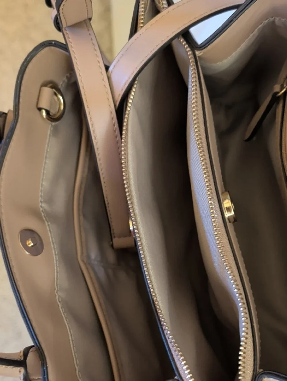 Nine West Pale Blush Structured Satchel